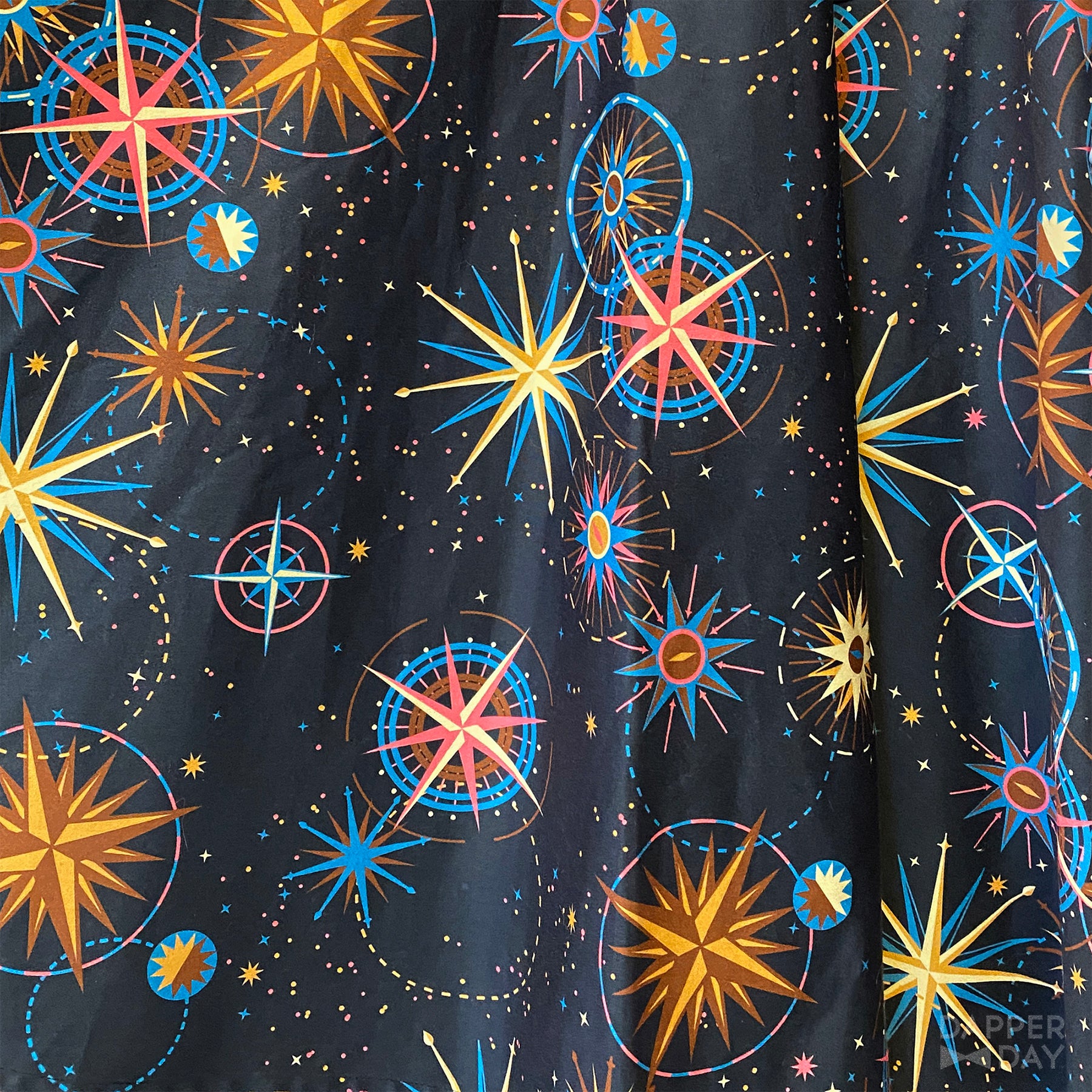 'Celestial Compass' Stretch Cotton Fabric 3 Yards – Loco Lindo