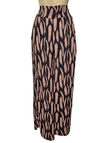 Fall Feathers 1940s Style High Waisted Palazzo Pants