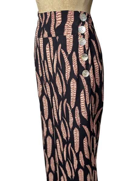 Fall Feathers 1940s Style High Waisted Palazzo Pants