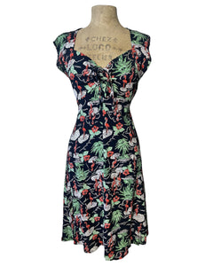 Flamingo Frenzy Retro Jitterbug Dress – Loco Lindo