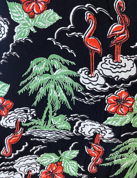 Flamingo Frenzy Retro Jitterbug Dress