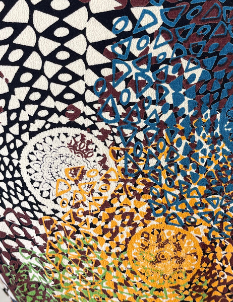 Brown Geometric Circles Retro Rita Dress