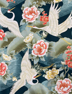 BACKORDER - Scout for Loco Lindo Golden Holiday Crane Print Willow Dress