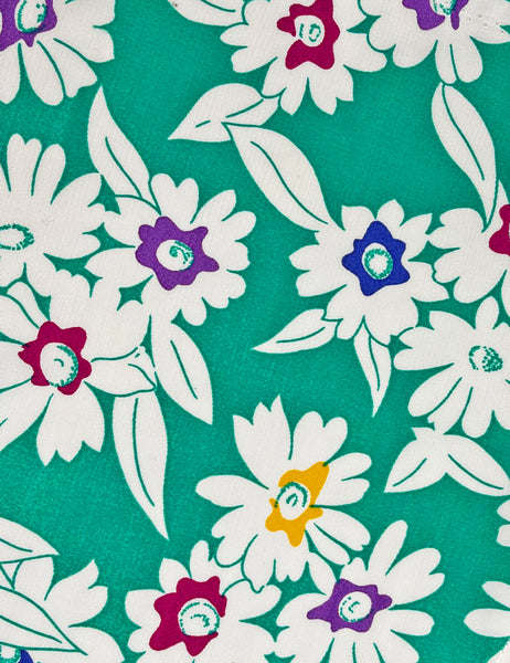 PREORDER - 1940s Green Spring Meadows High Waisted Palazzo Pants