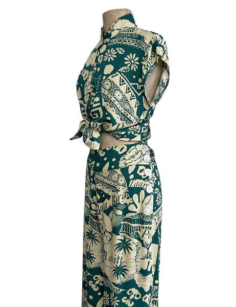 Soft Rayon Green South Seas Tea Timer Top