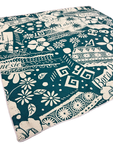 Green South Seas Square Hair & Neck Scarf