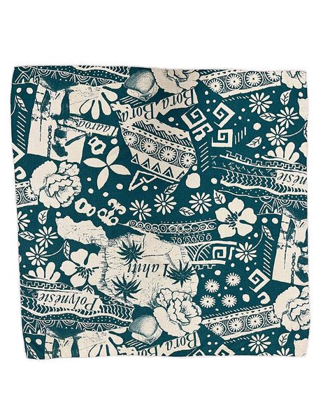 Green South Seas Square Hair & Neck Scarf