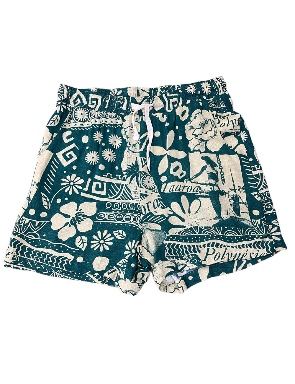 Green South Seas Mens Unisex Retro Cabana Shorts