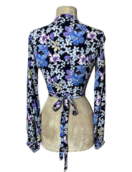 Hawaiian Nights Floral Babaloo  Bell Sleeve Wrap Top