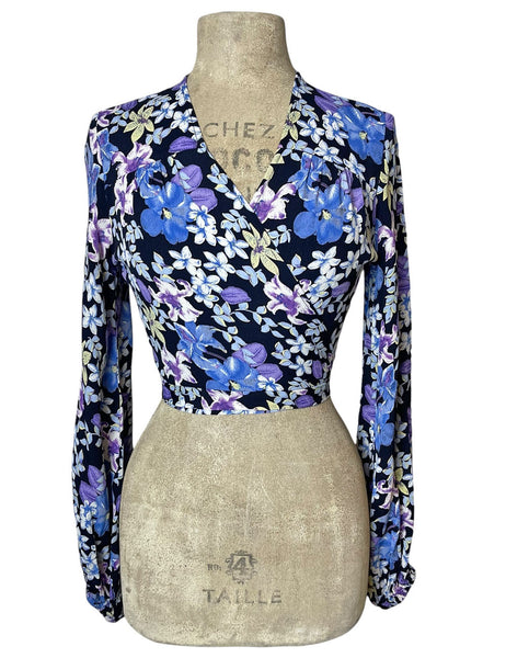 Hawaiian Nights Floral Babaloo  Bell Sleeve Wrap Top