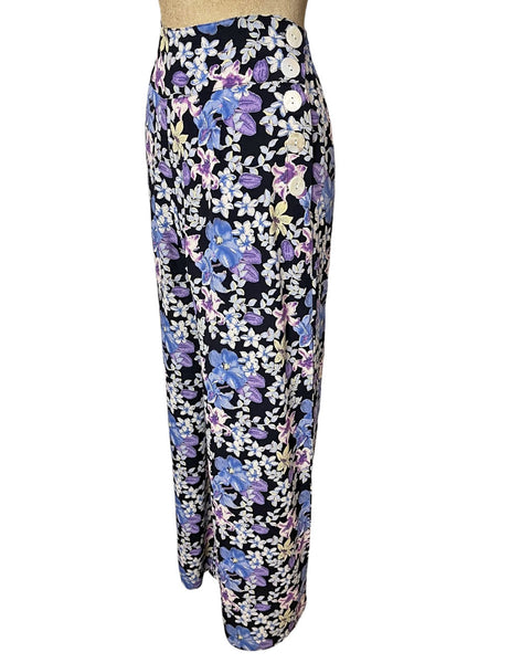 Hawaiian Nights Floral High Waist Palazzo Pants