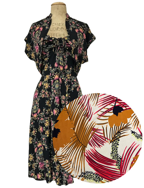 PREORDER - Island Sunset Vintage Style Marta Halter Swing Dress