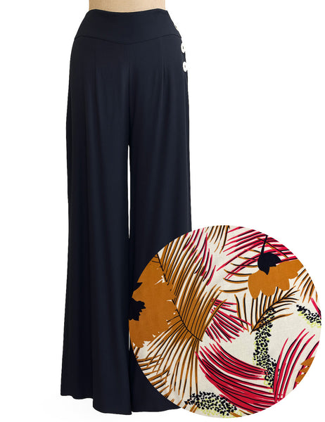 PREORDER - Island Sunset 1940s Style High Waisted Palazzo Pants
