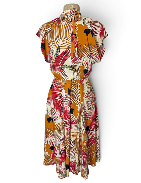 Island Sunset Vintage Style Marta Halter Swing Dress