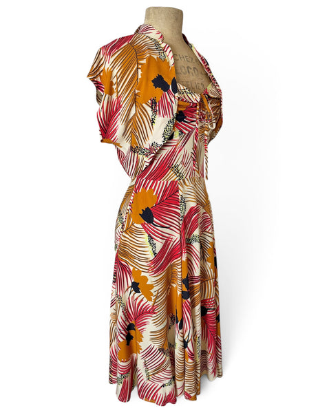 Island Sunset Vintage Style Marta Halter Swing Dress