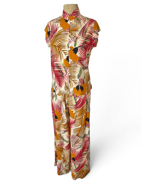 Island Sunset 1940s Style High Waisted Palazzo Pants