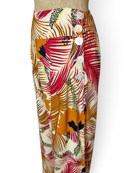 Island Sunset 1940s Style High Waisted Palazzo Pants