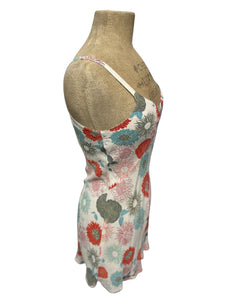 SAMPLE - Ivory Mum Print Mini Dress Size XS/SM