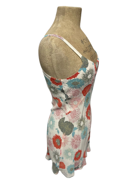 SAMPLE - Ivory Mum Print Mini Dress Size XS/SM