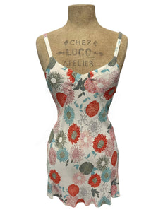 SAMPLE - Ivory Mum Print Mini Dress Size XS/SM