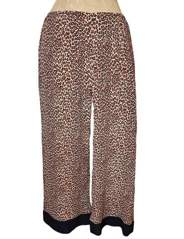 Leopard Print Retro Louise Lounge Capri Pant