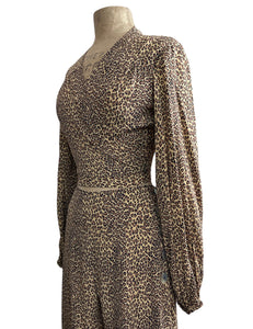 Leopard Print Retro Babaloo Wrap Crop Top
