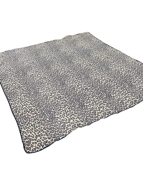 Leopard Print Large Square Hair & Neck Scarf