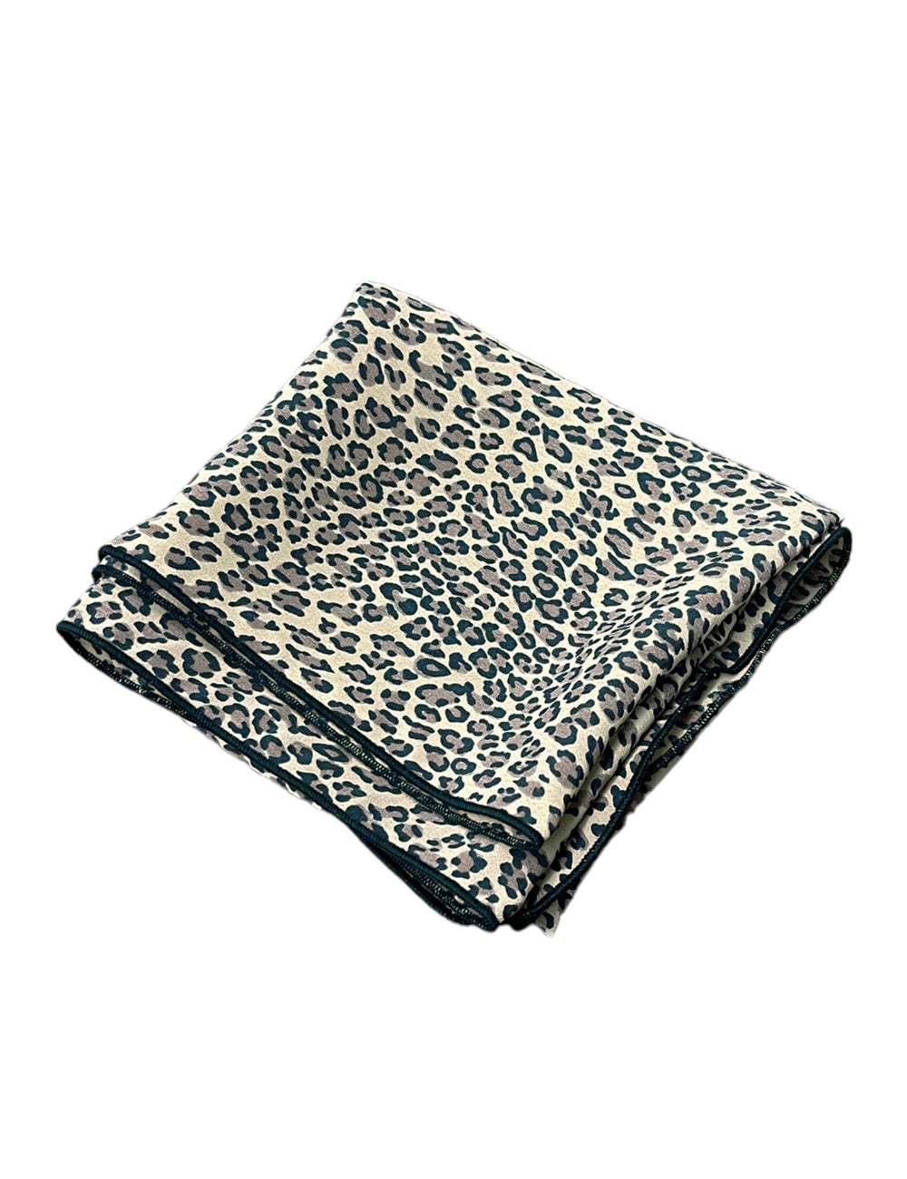 Leopard Print Large Square Hair & Neck Scarf