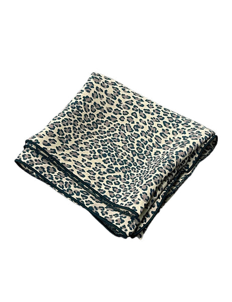 Leopard Print Large Square Hair & Neck Scarf