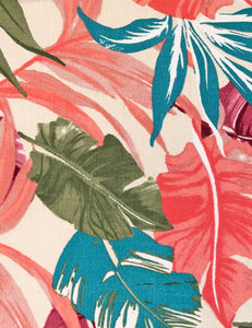 PREORDER - Scout 1940s Style Miami Tropics Print Linen Garden Wrap Dress