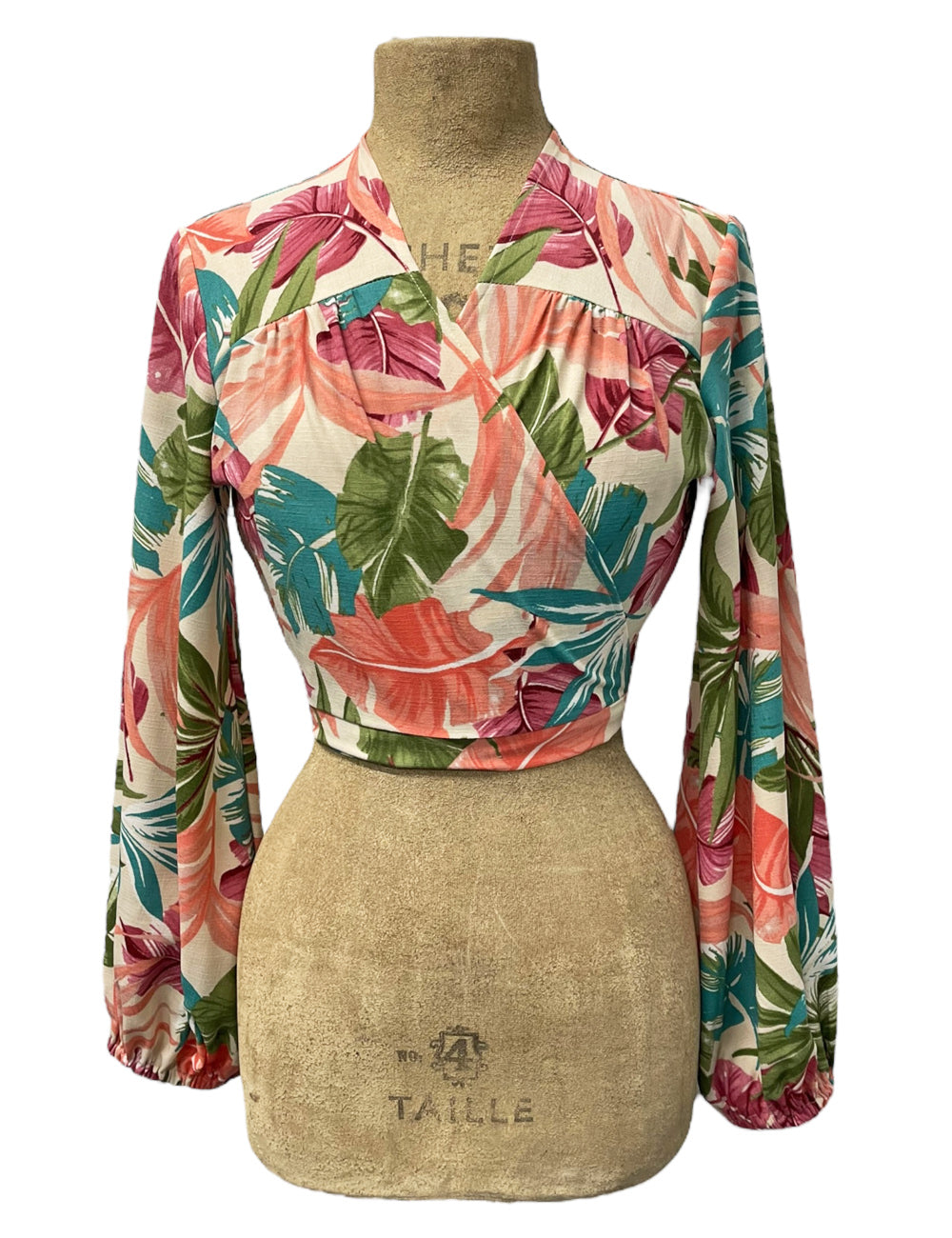 Colorful Miami Tropics Retro Babaloo Wrap Top