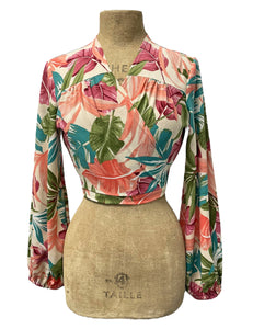 Colorful Miami Tropics Retro Babaloo Wrap Top