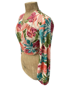 Colorful Miami Tropics Retro Babaloo Wrap Top