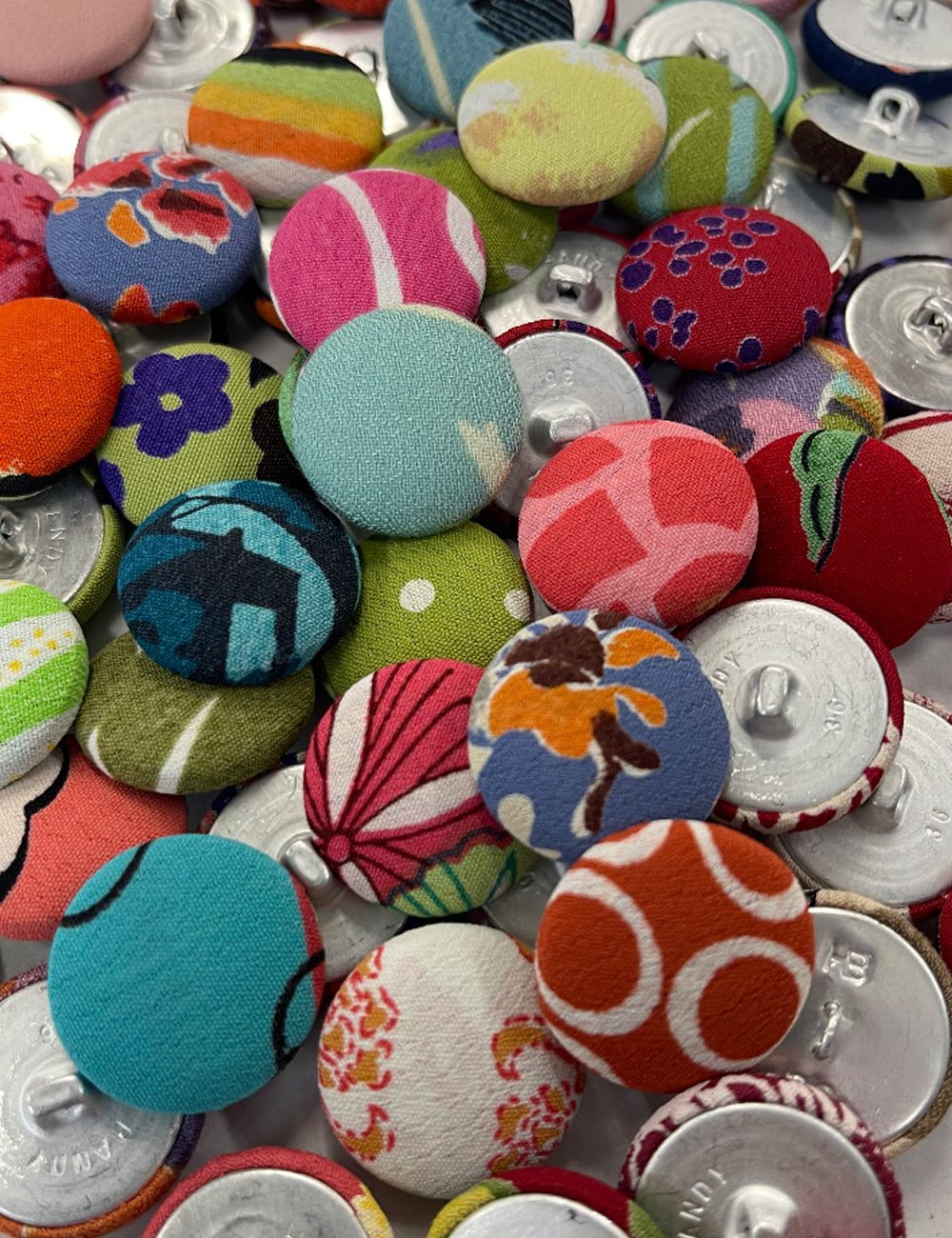 Multi-Colored Covered Buttons - Bag of 50 pieces