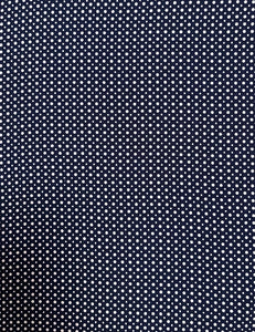 Navy Blue Polka Dot Rayon Crepe Farbic - 2 yds