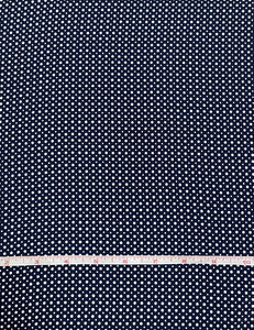 Navy Blue Polka Dot Rayon Crepe Farbic - 2 yds