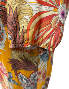 SAMPLE - Funky Orange 3/4 Sleeve Shift Dress - Size Med