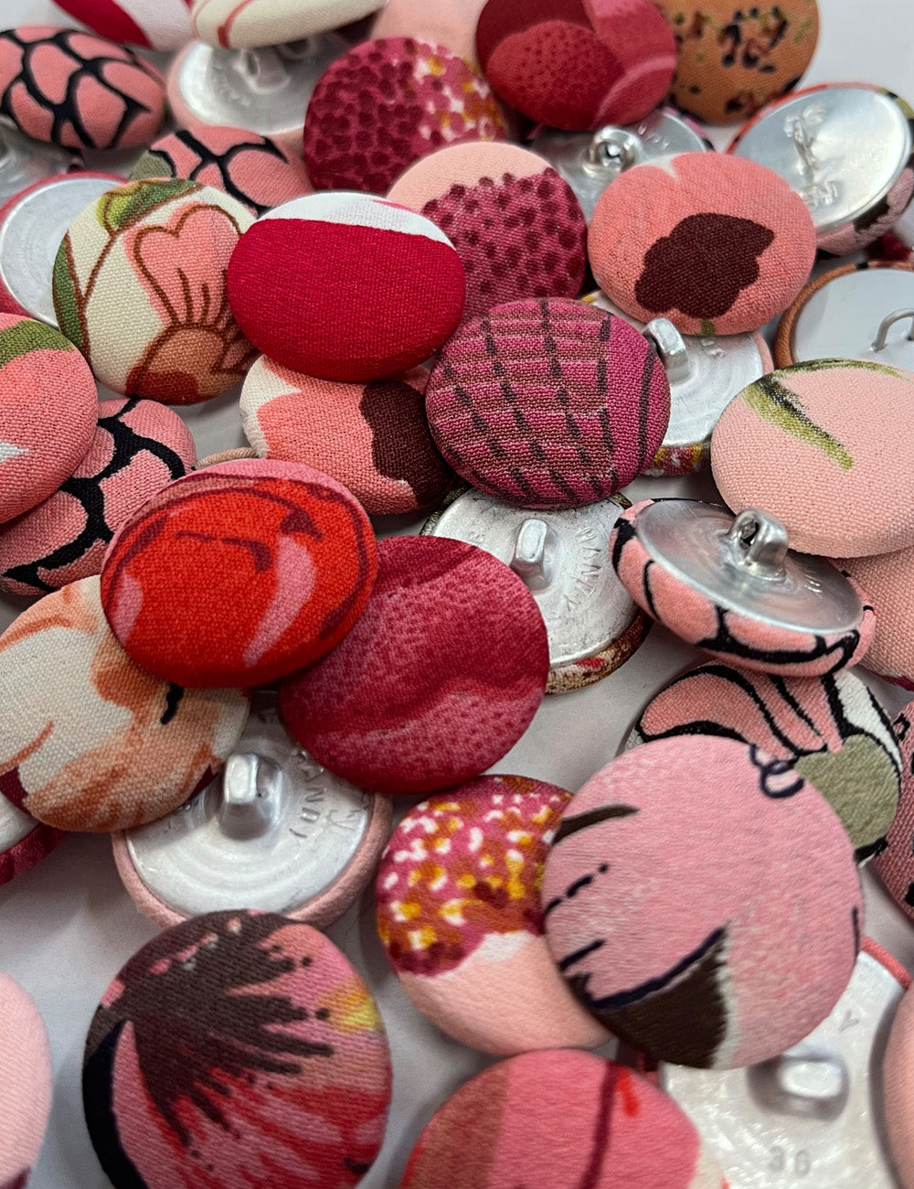 Misc Pink Covered Buttons - Bag of 50 pieces