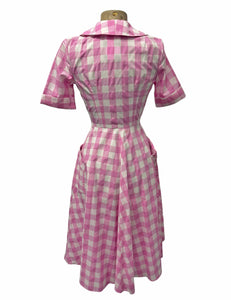 Scout Pink Gingham Shawl Collar Meadow Dress