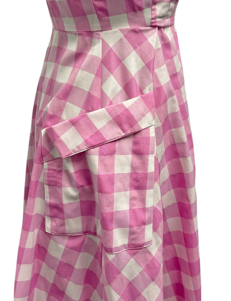 Scout Pink Gingham Shawl Collar Meadow Dress