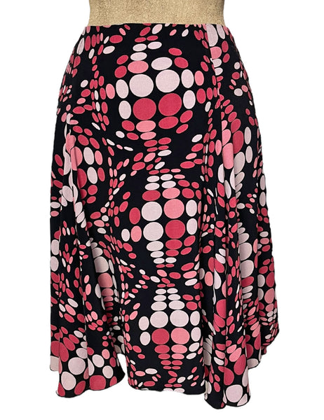 Funky Pink Dot Venice Beach Swing Skirt