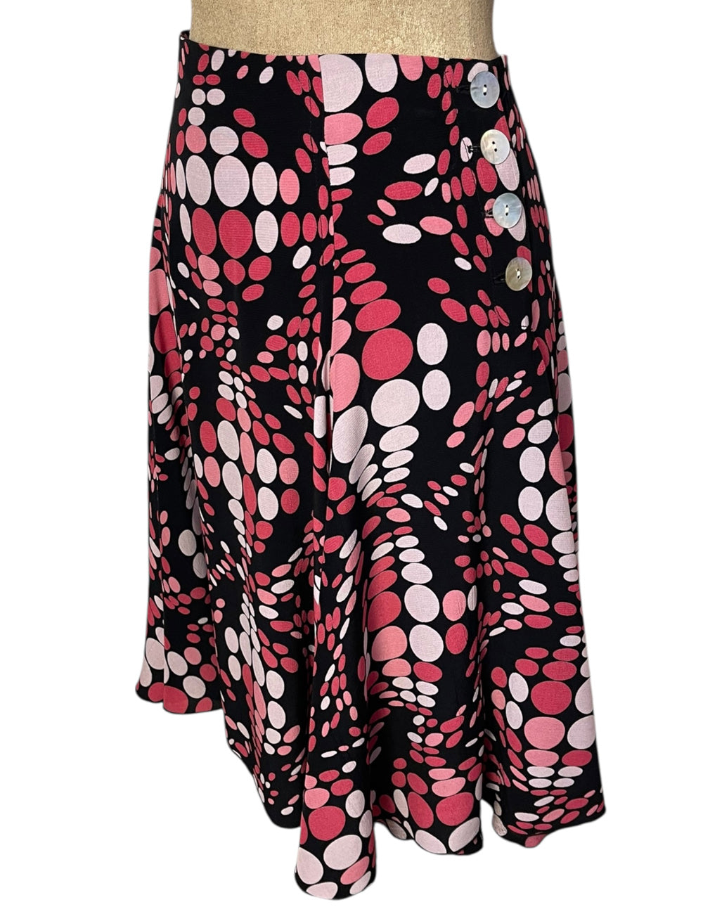 Funky Pink Dot Venice Beach Swing Skirt