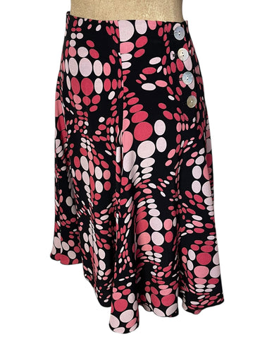 Funky Pink Dot Venice Beach Swing Skirt