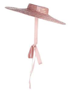 Pink Vintage Style Woven Sun Hat