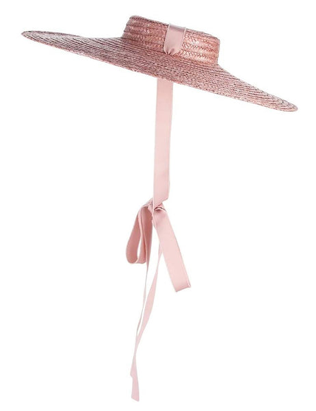 Pink Vintage Style Woven Sun Hat