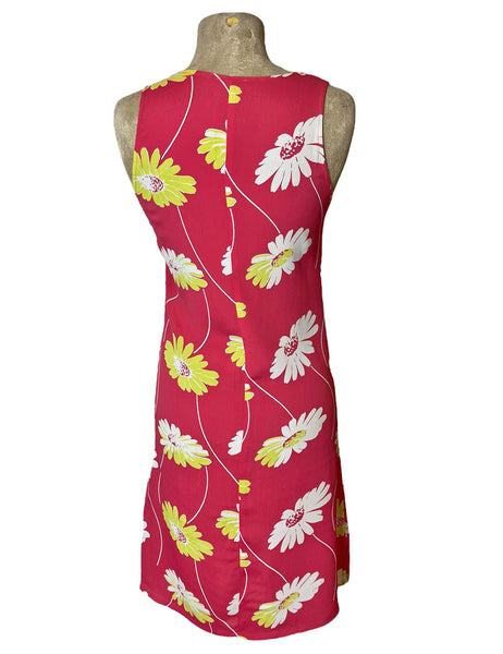 SAMPLE - Pink & Lime Sunflower Floral Sundress - Size Med