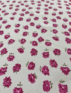 Pink Posey Floral Fabric - 1 & 2/3 yds