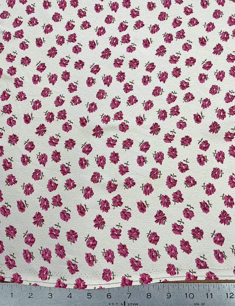 Pink Posey Floral Fabric - 1 & 2/3 yds