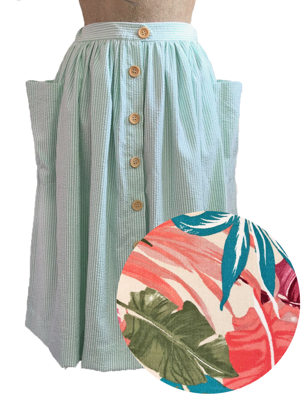 PREORDER - Scout Miami Tropics Print 1940s Style Petunia Skirt