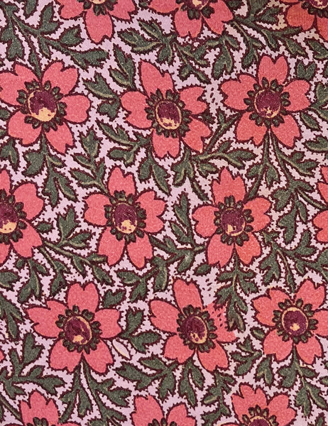 Pretty in Pink Floral 1940s Style Day Dress